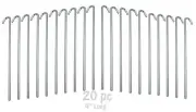 20 Pack 9" Heavy Duty Metal Tent Stakes Garden Edging Fence Hooks for Canopies