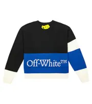 [Off-White Kids] Off-White Kids Logo colorblocked wool sweater Y 6 black