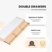 Priceworth Double Drawers Storage Organizer Holder For Kiama Bedframe