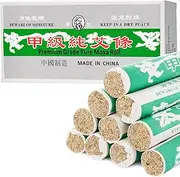Pure Moxa Rolls, 10 Rolls Handmade Mild Moxibustion Mugwort Sticks, Natural Moxa Cones for Waist Neck Knee Back Acupoint Care, Ai Jiu 艾草条 艾灸