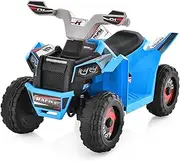 HONEY JOY Kids Ride On Car, 6V Battery Powered Motorized Toy Car with Direction Control, Large Seat, Forward/Reverse Switch, 4 Wheeler Ride On ATV for Toddler Boys & Girls Age 3-6 Years Old (Blue)