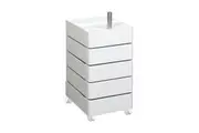 MIUZ 360 Rotating 5 Layer Bedside Table Shelf Movable Swivel Cube Storage Box