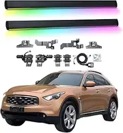 BJOHQ Electric Running Boards Compatible for Infiniti FX35 2003-2013 with Light, SUV, Off-Road & Pickup Trucks - Retractable Truck Steps & Nerf Bars