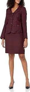 [NIPON BOUTIQUE] Women's Tweed 3 Button Patch Pocket Jacket/Skirt Suit