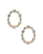 Nadri Cubic Zirconia Front Facing Hoop Earrings