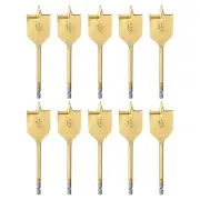 10Pcs Spade Drill Bit 1-1/2" Paddle Flat Bits Wood Hole Cutter Gold Tone