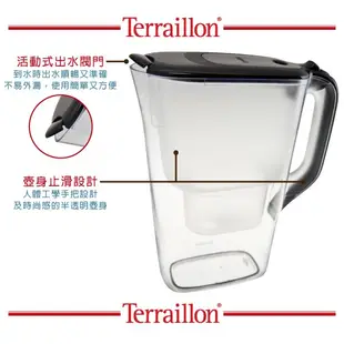 法國『Terraillon 朵蜜諾濾水壺2.2L (附濾芯X1)』電子式濾芯 淨水器 濾水壺 水壺 淨水壺 防滑設計