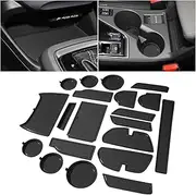 Center Console Liner for Subaru Crosstrek Accessories 2024 2025, for Impreza Cup Holder Mat, Car Cup Coaster Trim, Non-Slip Anti-Dust Interior, Custom Door Slot Pad (20 Pcs, Black)