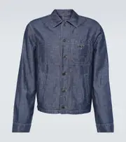 [Prada] Prada Cotton and linen overshirt UK 16 blue