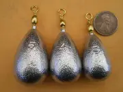 15 BASS CASTING SWIVEL BELL SINKER 3,4,5, OZ. 5 EACH. (W/#3 BRASS BARREL SWIVEL)