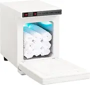 Maxkon UV Hot Towel Warmer 5L Electric Heater Dryer Cabinet Stainless Steel Sterilliser for Facials Barber Salon Nail Club Home White