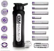 550ML Glass Shaker - GYM Protein Supplement Drink Blender Mixer Shaker