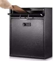 Wall Mount Mailbox with Combination Lock Large Locking Security Mailbox for outs