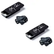 Dunlop Johnny Cash Collectible Guitar Picks 2 Tins 12picks Silver Signature Med