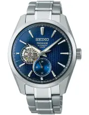 [Seiko] Presage Sharp Edge Open Heart Dial Watch in Blue