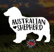 Australian Shepherd Dog Vinyl Decal Sticker, Aussie Car Truck Laptop Tumbler