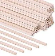 120 Pieces Balsa Wood Sticks 1/8 x 1/8 x 12 Inch Wood Strips Balsa Square Wooden Dowels Hardwood Unfinished Wood Sticks for Crafts DIY Projects Models Making Supplies