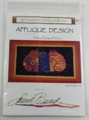 Laurel Burch Cats # LB552 Applique Design 39x27" Quilt Wall Hanging Pattern NIP