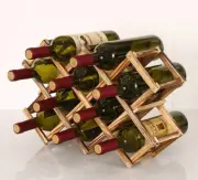 Freestanding Stackable Wine Rack Organizer for Countertop and Cabinets with Fold