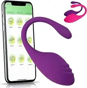 Wearable Panty Bullet Egg Plug Vibrator with App Control, Heart Butterfly Clitoral G Spot Dildo Vibrator, 9 Modes Vibrating Clitoral Stimulator Massager Adult Sex Toy for Women Couple Sex Toy (Purple)