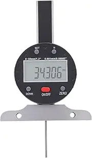 Digital Depth Gauge, 0-33mm Measuting Range, Inch and Millimeter, with LCD Screen, Battery Powered, for Motorcycles, Cars