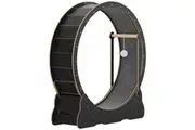 100cm Cat Exercise Wheel for Indoor Cat, Large Cat Running Wheel with Carpeted Runway, Cat Treadmill Wheel with Teaser Equipment, Black