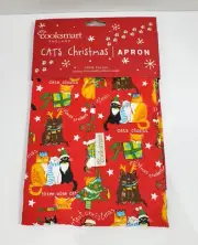 NEW COOKSMART England Apron CATS CHRISTMAS 100% Cotton