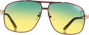 [LOORGVEL] Night Vision Polarized Sunglasses Men Sun Glasses Sports Wrap Around Shades Sun Glasses Men Polarized Fishing Sunglasses Sports Wrap Around Shades Uv Night Driving Eyewear Pc Red