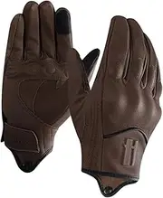 Harssidanzar Mens Winter Warm Leather Motorcycle Gloves with TouchScreen GM041US