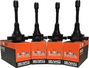 Pack of 4 Swan Ignition Coils for Nissan Bluebird, Cube, Dualis, Elgrand, Juke, Micra, Murano, Navara, Note, Pulsar, Qashqai, Tiida & X-Trail