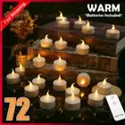 72x Flameless Flickering LED Tea Light Votive Candles light with Remote Control