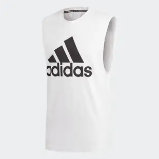 Adidas 男款運動背心 白-NO.DQ1458