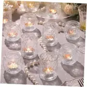 pcs Assorted Votive Candle Holders for Wedding Centerpiece Tea Light 12 Clear