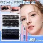 280/300PCS 60D 80D DIY Lash Extension Kit Individual Lashes Cluster Eyelash Make