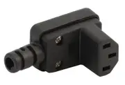 C13 IEC Inline Right Angle 10A Mains Rewireable Socket