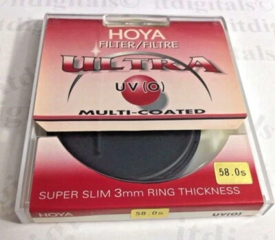 Genuine Hoya 58mm UV (0) Ultra Slim Multi-Coated Lens Protector Filter Japan MC