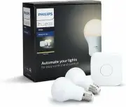 White Smart Bulb Starter Kit - Edison Screw E27 Google Assistant
