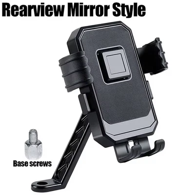 Universal Bicycle Motorcycle Phone Holder 360°Rotation Bracket One Click Locking