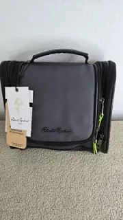 NWT Robert Graham Armageddon Max Gray Paisley Hanging Toiletry Bag