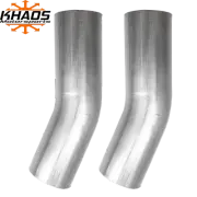 2 End Expanded 3" 22.5 Degree 304 Stainless Pipe Mandrel Bend Exhaust 2 Pack