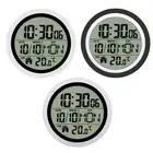Digital Shower Clock Modern Date Display Indoor Temperature Small Wall Clock