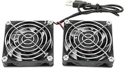 SPYMINNPOO Router Fan, 45cm/17.7in ABS Efficient Heat Dissipation Strong and Durable Cooling Fan, 5V USB Power for PC, Router,