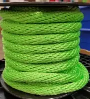 ANCHOR ROPE DOCK LINE 3/8" X 250' BRAIDED 100% NYLON LIME MADE IN USA