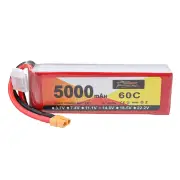 ZOP Power 14.8V 5000mAh 60C 4S LiPo Battery XT60 Plug for RC Drone