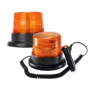 OZNALA 2PCS Emergency Car Beacon Strobe Amber LED Light Flashing Warning Rotating Lamp