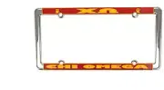 Chi Omega Chrome License Plate Frame, Die Cast, New, RETIRED ITEM