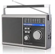Portable AM FM Radio, Shortwave Transistor Radio with Best Reception, Grey
