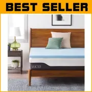 Twin XL Gel Infused Memory Foam Mattress Topper - 2 Inch Waterproof Comfort