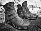 Vegan boots men, canvas boots, mens boots, black boots, cyberpunk boots,