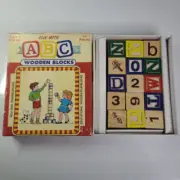 Vintage Fun With ABC Wooden Blocks New in Box Toy Alphabet Wooden 15 Blocks